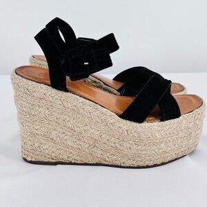 SCHUTZ Women's Blisse Ankle Strap Espadrille Platform Sandals Size 9.5